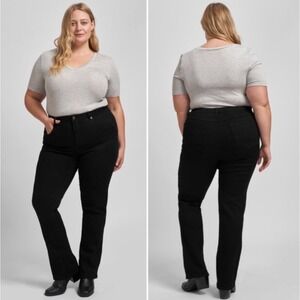 NEW Universal Standard Marne Bootcut Jeans Size 12 Black Denim Western Rodeo